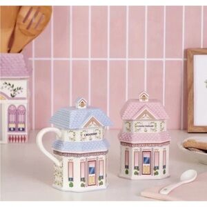 NEW 2025 LENOX SPICE VILLAGE SUGAR W/ SPOON & CREAMER SET ceramic cottage core